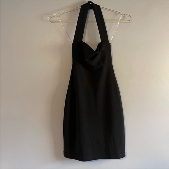 Nookie Black Halter Bodycon Midi Dress - Picture 2 of 6